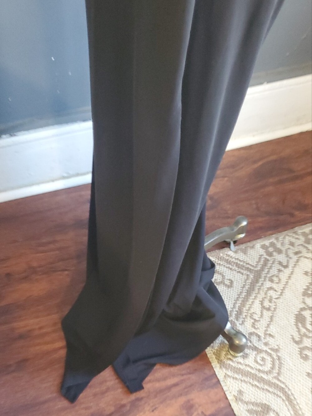Vtg Frederick's of Hollywood Black Backless Maxi Dress with Crisscross Straps - Picture 5 of 13